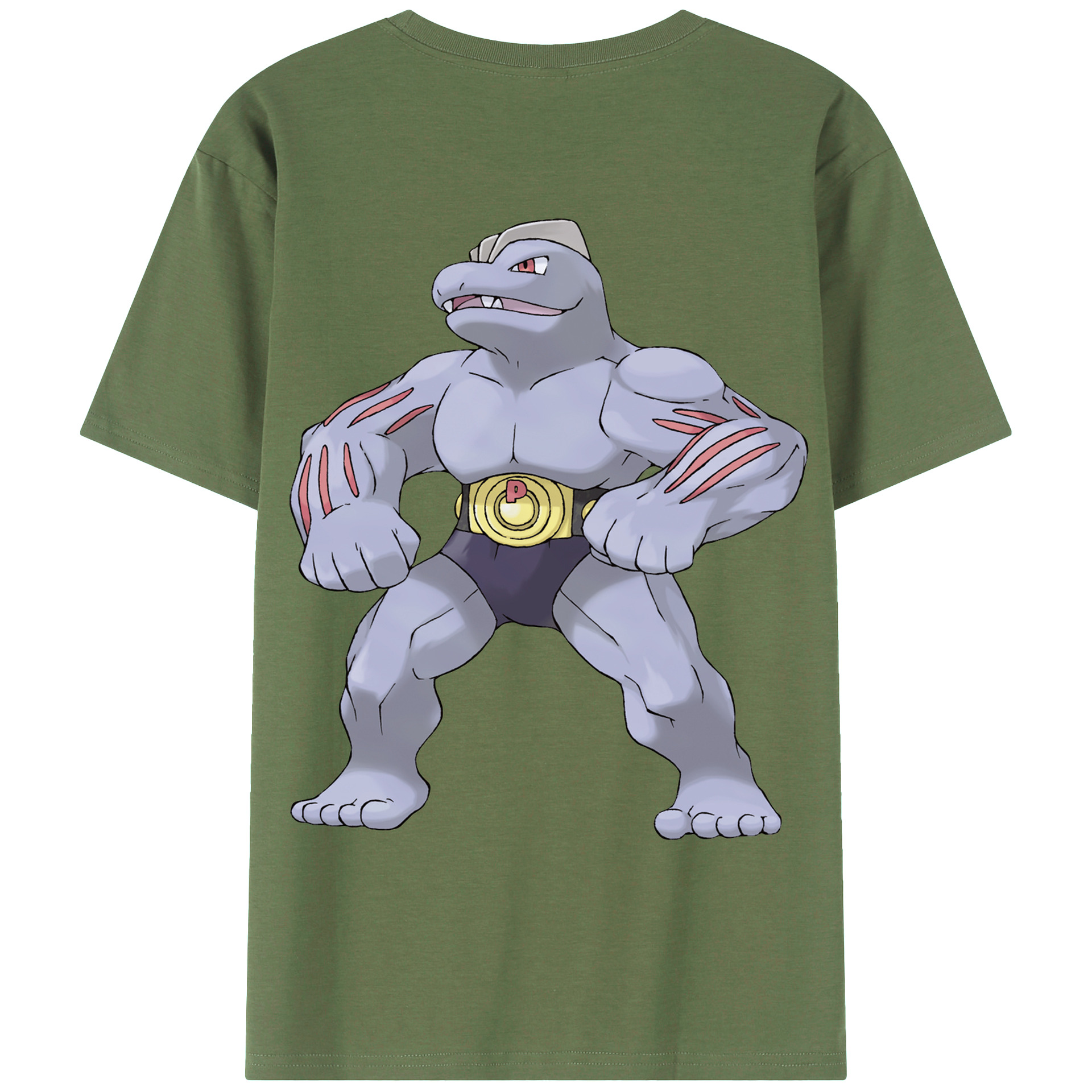 （画像用） ポケットモンスター Pokémon 綿100％ メンズ半袖Tシャツ（バックプリント） 通気性